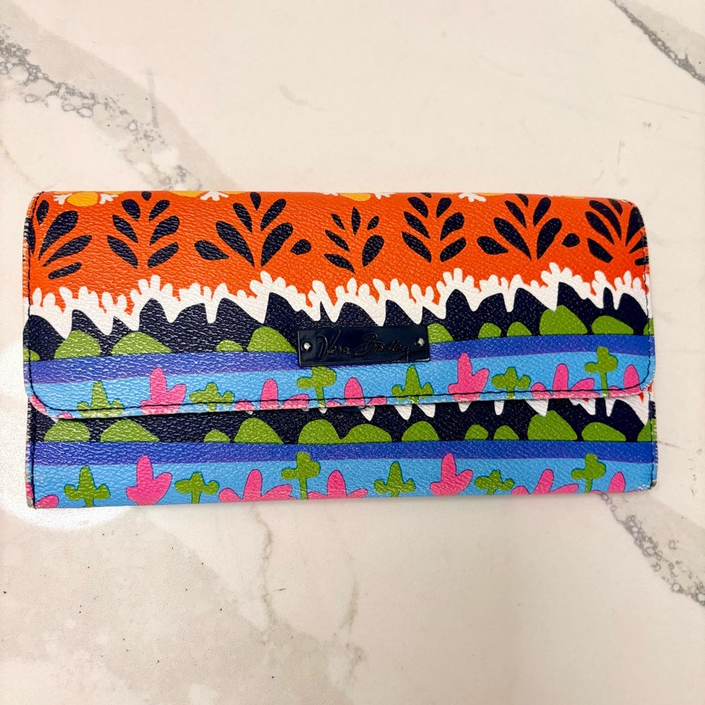 Vera Bradley Colorful Textured Tri-Fold Wallet